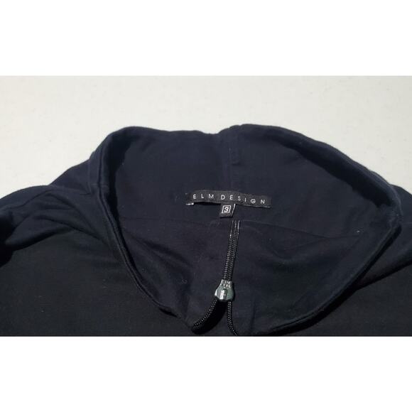 Elm Design Womens Black Long Sleeve  Zip Front Top Size Large Clubwear Lagenlook - Picture 10 of 10